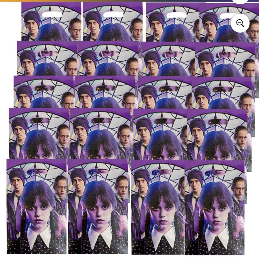 Wednesday Addams 30 Candy Treat Bag Goodie Birthday Gift Bags Party Favors